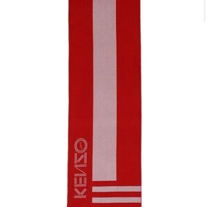 🧨steal Authentic Kenzo Red and Pink Striped Scarf